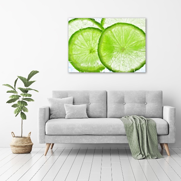 Quadro vetro Lime sott'acqua