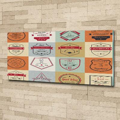 Quadro in vetro Segnali per skateboard