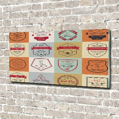 Quadro in vetro Segnali per skateboard