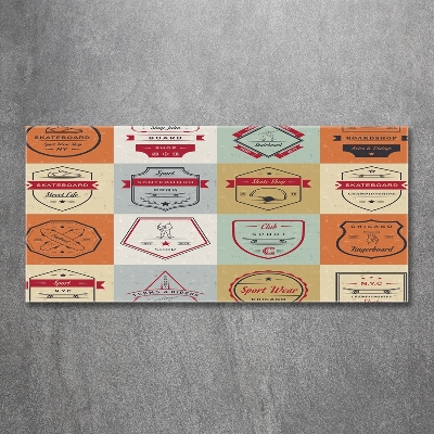 Quadro in vetro Segnali per skateboard