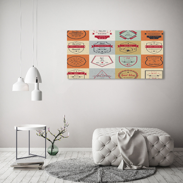 Quadro in vetro Segnali per skateboard