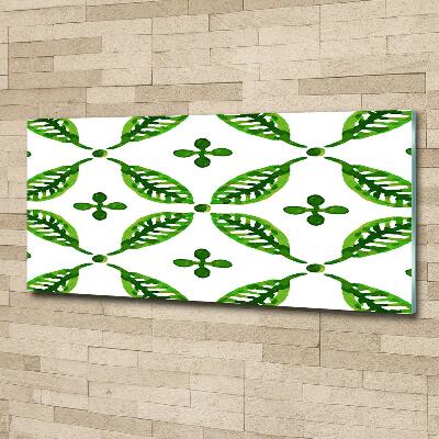 Quadro in vetro Foglie verdi