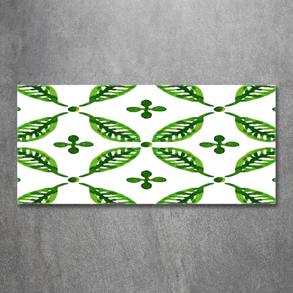 Quadro in vetro Foglie verdi