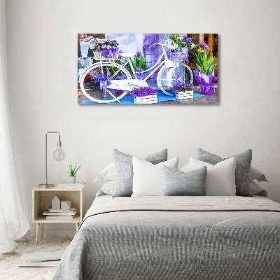 Quadro in vetro Bicicletta bianca