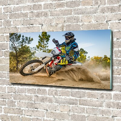 Quadro su vetro Motocross