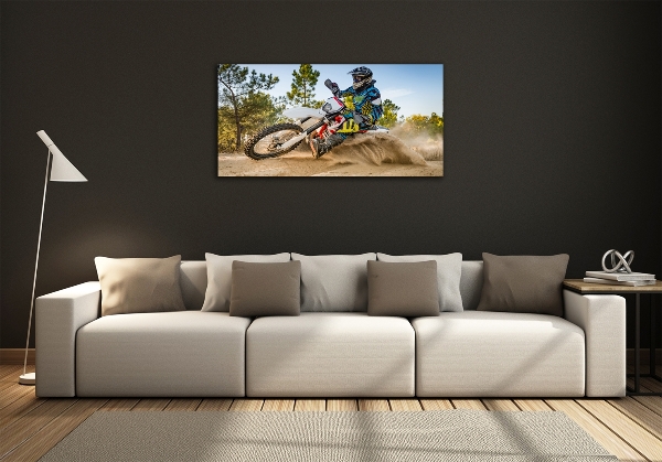 Quadro su vetro Motocross