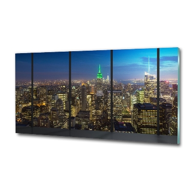 Quadro vetro New York di notte