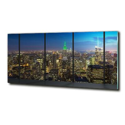 Quadro vetro New York di notte