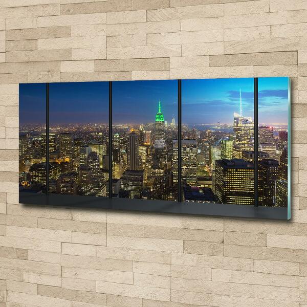 Quadro vetro New York di notte