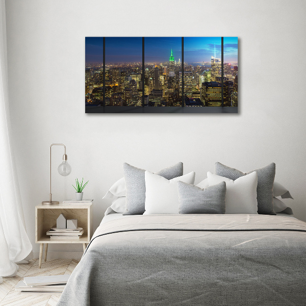 Quadro vetro New York di notte