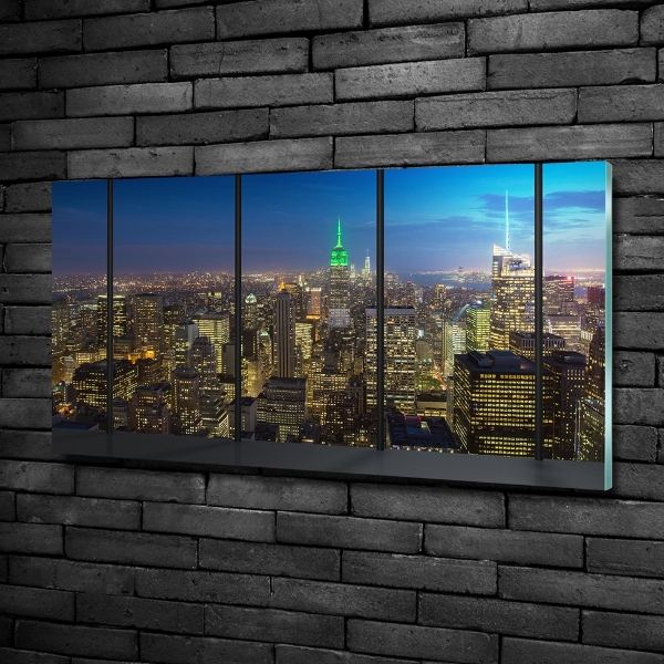 Quadro vetro New York di notte