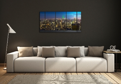 Quadro vetro New York di notte