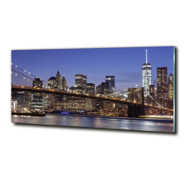 Quadro in vetro Manhattan di notte