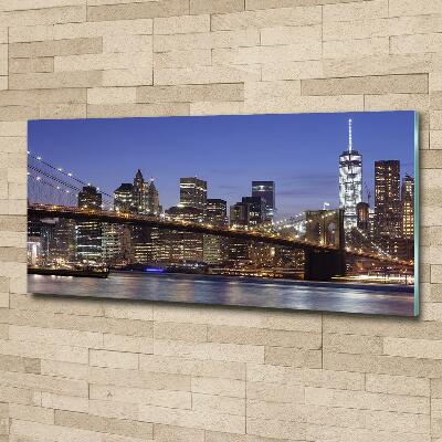 Quadro in vetro Manhattan di notte