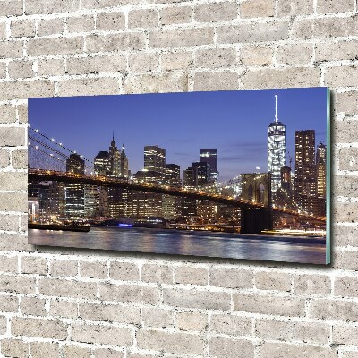 Quadro in vetro Manhattan di notte