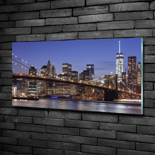 Quadro in vetro Manhattan di notte