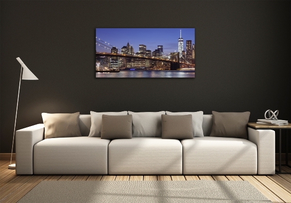Quadro in vetro Manhattan di notte