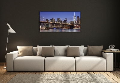 Quadro in vetro Manhattan di notte