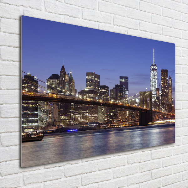 Quadro in vetro Manhattan di notte