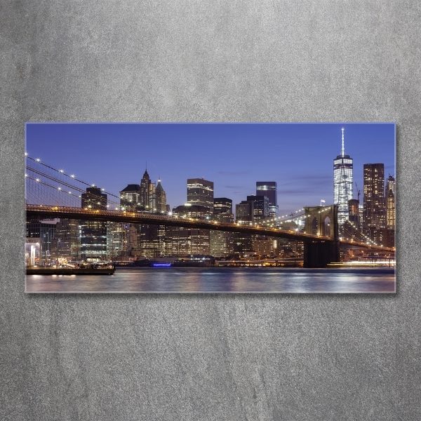 Quadro in vetro Manhattan di notte