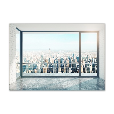 Quadro in vetro Vista della città