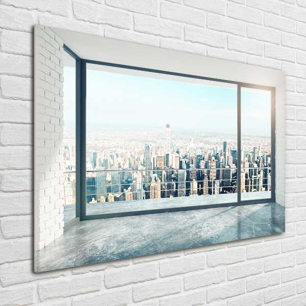 Quadro in vetro Vista della città