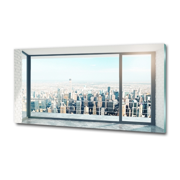 Quadro in vetro Vista della città