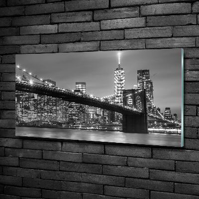 Quadro su vetro New York di notte