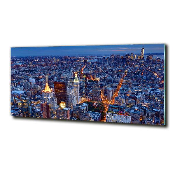 Quadro vetro Manhattan di notte