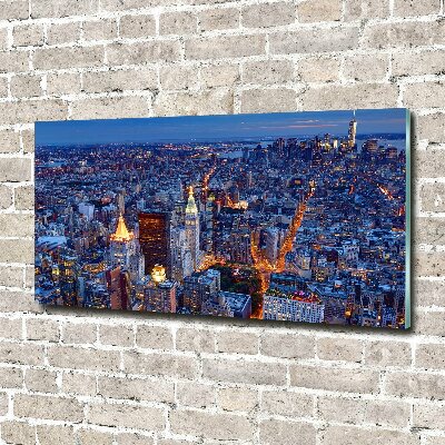 Quadro vetro Manhattan di notte
