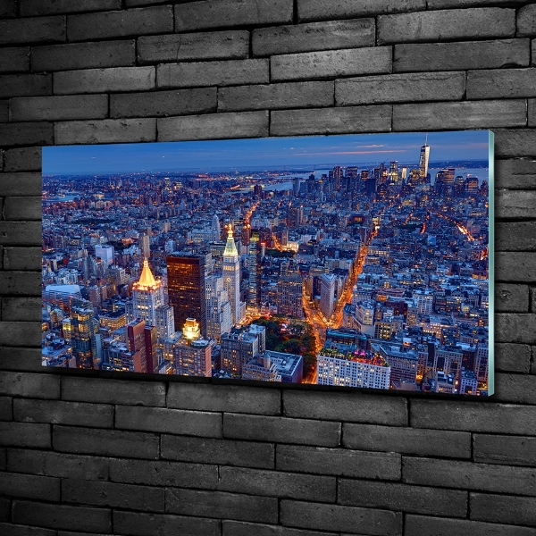 Quadro vetro Manhattan di notte