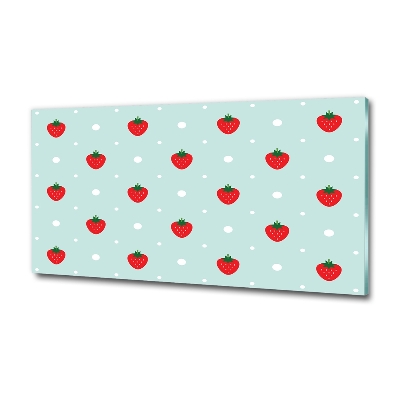 Quadro vetro Icone di fragole