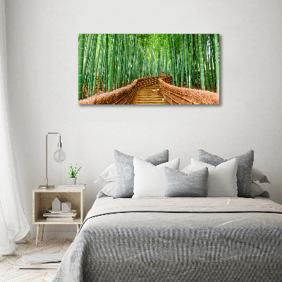 Quadro su vetro Foresta di bambù