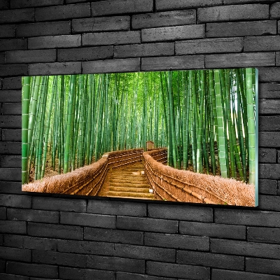Quadro su vetro Foresta di bambù