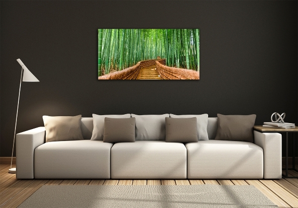 Quadro su vetro Foresta di bambù