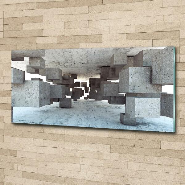 Quadro su vetro Cubi in cemento