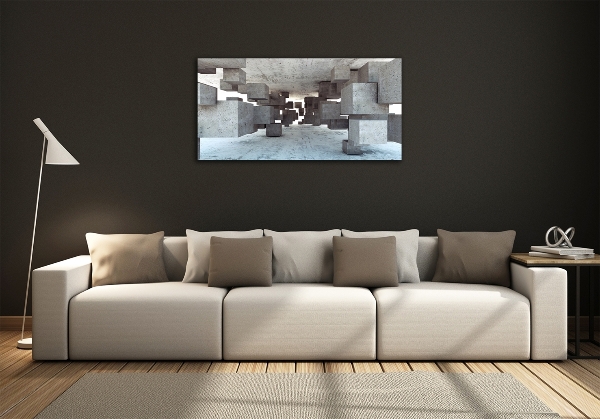 Quadro su vetro Cubi in cemento