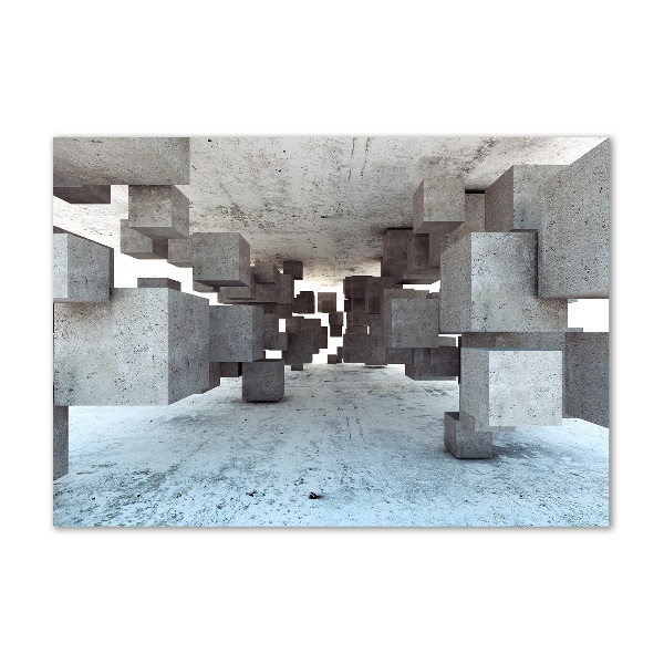 Quadro su vetro Cubi in cemento