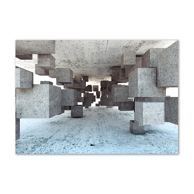 Quadro su vetro Cubi in cemento