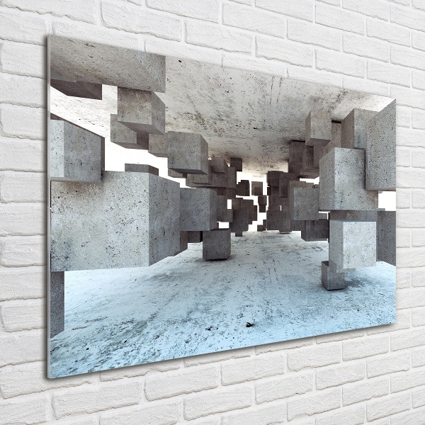 Quadro su vetro Cubi in cemento