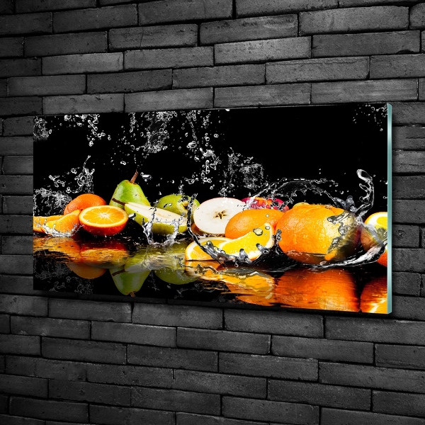 Quadro vetro Frutta e acqua