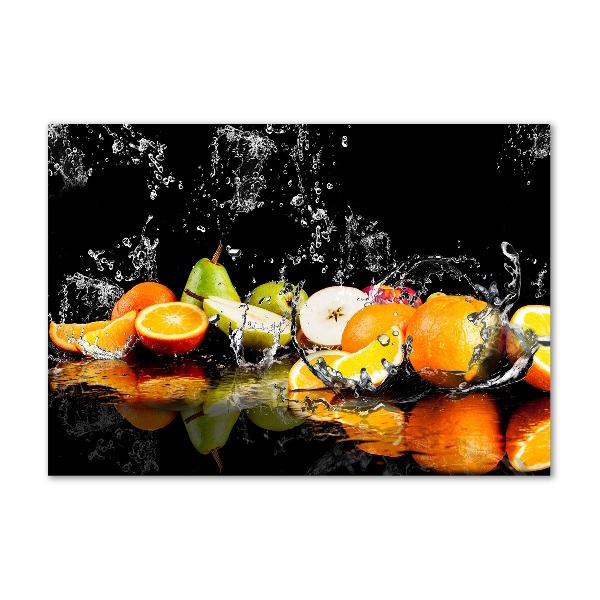 Quadro vetro Frutta e acqua