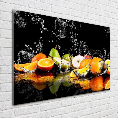 Quadro vetro Frutta e acqua