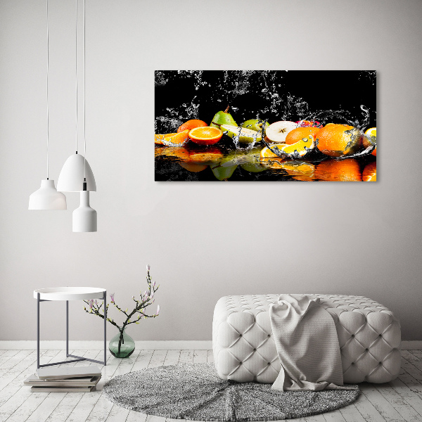 Quadro vetro Frutta e acqua