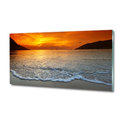 Quadro vetro Mare al tramonto
