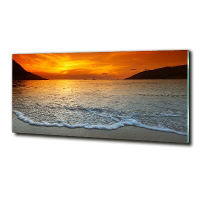 Quadro vetro Mare al tramonto