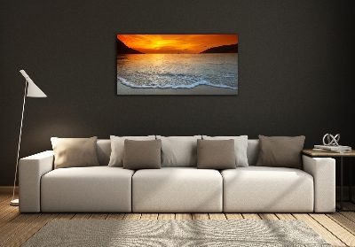 Quadro vetro Mare al tramonto