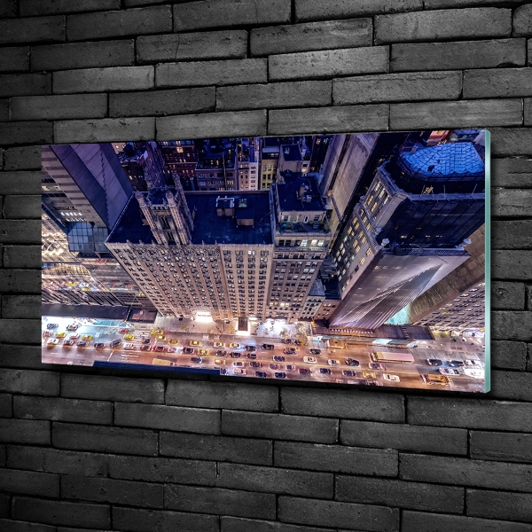 Quadro su vetro New York di notte