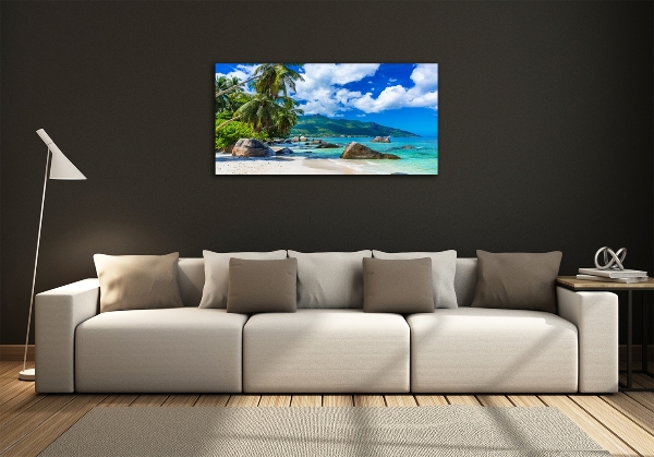 Quadro in verde Spiaggia delle Seychelles