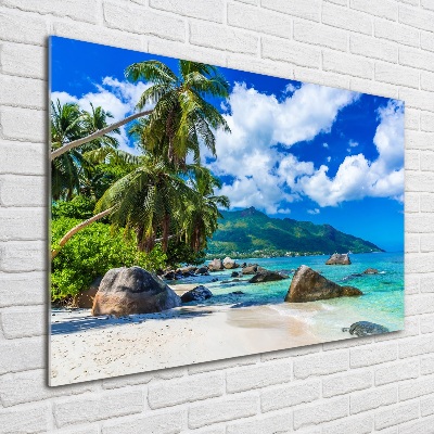 Quadro in verde Spiaggia delle Seychelles